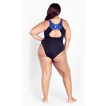 Avenue Tia Spliced Animal Print Black One Piece Swimsuit Plus Size 18 Photo 1