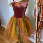 Curtain Call Costume Tutu Bodysuit Fall Autumn π Colorful Velvet Asymmetric Photo 2