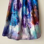 CHOiES  sz M blue abstract midi flare‎ fairy Y2k skirt Photo 6