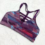 Victoria's Secret Victoria’s Secret Sport VSX Purple Geometric Racerback Sports Bra Size Small Photo 3