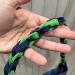 Laurel Burch Purse Shoulder Bag Colorful Vibrant Blue Dogs Sequins Canvas Tote Photo 4