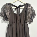 Entro NWT Black Dress With Pockets Puffy Shoulder Small Photo 5