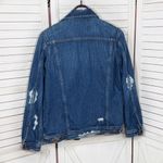 J Brand  Cyra Oversized Distressed Denim Jacket Kingsland Blue XS Photo 7