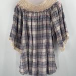 Hayden  LOS ANGELES Top Size 1XL NWT Plaid Stretch Off the Shoulder Plus Curvy Photo 1