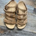 Vionic  Size 7 Amber Gold Cork Adjustable Strap Walking Sandals Orthopedic Sling Photo 1