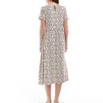 Wednesday's Girl short sleeve smudge polka dot midi dress large NWT Black Photo 2