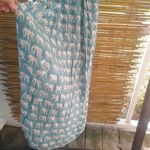 Joe Fresh  M Gray Orange Elephants Maxi Dress Photo 5