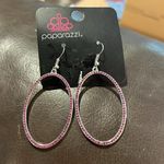 Paparazzi NWOT Pink Sparkly Dangle Earrings Photo 0