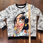 SANDONER 2018 limited edition graphic pullover top, RARE, plus size 2XL/3XL White Photo 8