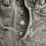 Aeropostale Shorts Womens Size‎ 2 Black Super High Rise Curvy Midi Distressed Photo 2