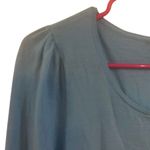 Talbots pure merino wool pearl button sleeves medium long sleeve blue Photo 2