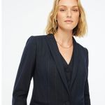 J.Crew Petite One Button Blazer Navy Pinstripe Classic Minimalist US 10P NWT Photo 1