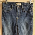Free People Blue Skinny Jeans with Raw Hem Photo 1
