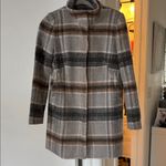 Loft Plaid Wool-Blend Coat Photo 1