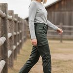 Bar III Faux Leather Amazon Jungle Cargo Pants Size 2 Photo 6