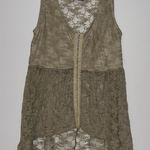 Wet Seal  Y2K Sage Lace High Low Top Photo 0