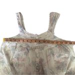 Vintage 90s Cottagecore Nightie Floral Sleeveless Crochet Trim Nightgown White Photo 3