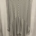 Laurie felt Y2K bamboo super soft striped handkerchief hem pull on midi skirt Gray Size M Photo 0