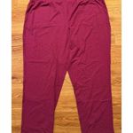 Croft & Barrow Plus Size Straight Mid Rise The Easy Knit Pant Berry 3X NEW Photo 4