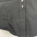 Oobe Black Button Up Collared 3/4 Sleeve Professional Blouse Top Photo 1