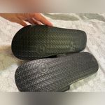  Women's Champion M 7/8 Logo Star Shiny Slide Sandals Black Summer New Photo 2