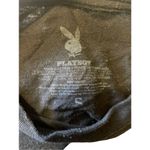 Playboy  Black Short Sleeve T-Shirt with Pink Lettering Crewneck 100% Cotton Size Photo 8