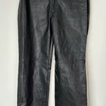 Princess Polly  faux leather black raw hem pants size 2 Photo 0