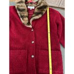 Vintage Tasha Polizzi red pile jacket Size 8 Photo 8
