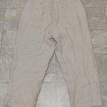 Quince  Pants Womens XL Beige 100% Linen Drawstring Elastic Waist Wide Leg Summer Photo 3