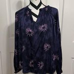 Omika Dark Purple and Pink Floral Blouse Photo 1