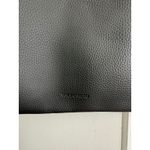 Vince Camuto  Black Faux Leather Tote Bag with Gray Stripe‎ Accent Photo 3