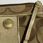 Coach Signature C Crossbody Bag Khaki Brown W/Gold Metallic Accent Y2K Photo 4