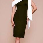 Tadashi Shoji Rigel Black White One Shoulder Dress NWT Formal Cocktail size L Photo 0