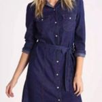 Gap  Denim Western Style Pearl Snap Denim Duster Dress Medium Photo 1