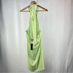 Lulus NWT ‎ Soiree Season Satin Halter Mini Dress In Light Green Size Extra Large Photo 5
