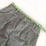 ZARA Shorts Black White Check Cuffed High Rise Cotton Canvas Size 4 Photo 6