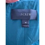 J.Crew Striped Green Dress Eyelet Fit &Flare Size 4 V Neck Lined Corporate Core Photo 6