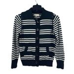 Jones New York  Sport Black And White Knit Cardigan Front Pocket Sweater S Photo 0
