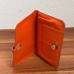 Orange Pebbled Leather Wallet Organizer Photo 3