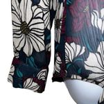 Kut From The Kloth  Women's Sheer Chiffon Floral‎ Button Down Blouse EUC Small Photo 3