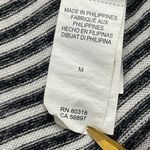 Lucky Brand  Striped Cowl Neck Viscose Top Women's Medium Oversized Black‎ White Photo 9