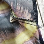 Free People  Tank Blouse Women’s Size Medium Tie Dye Surplice Draped Wrap Silky Photo 7