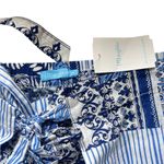 J. McLaughlin  Eugene Pant in White Blue Palm Park |  XS NWT Photo 4