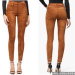 Good American Good‎ American Faux Suede Good Waist Pants Tobacco Brown 15 Photo 2