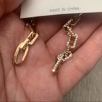 Badgley Mischka NWT  Dangle Gold Diamond Earrings Photo 1