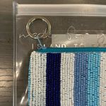 NWOT Island to East Side Blue and White Beaded Coin Purse Pouch Photo 6