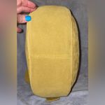 Made In India NWT Mustard Yellow Genuine Leather Suede Crescent Shoulder Bag Photo 4