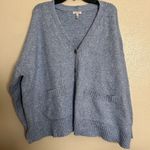 Ella Moss Blue V-Neck Relaxed Sweater Photo 0