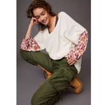 Anthropologie  vintage floral thermal top oversized sz M Photo 0