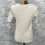 J.Crew Cream Ribbed Elbow-Sleeve Henley Photo 3
